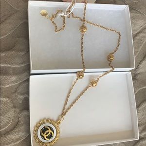 Vintage Chanel button necklace
